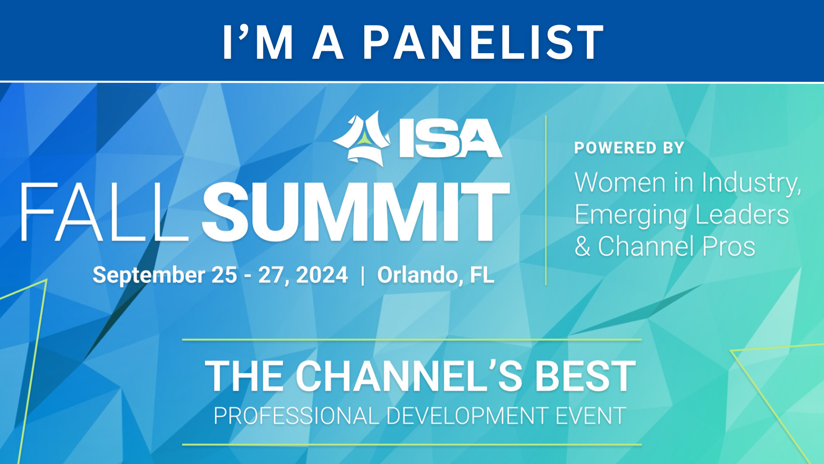 I'm a panelist graphic